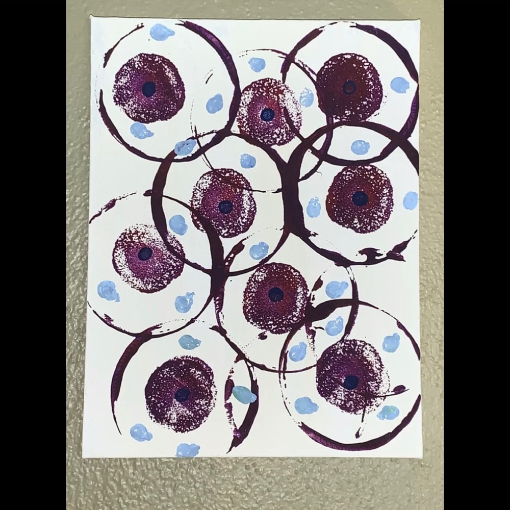 Original Signed Abstract painting 6” x 8”